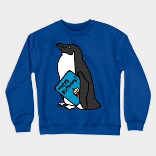 Cute Penguin with Birthday Greetings Crewneck Sweatshirt